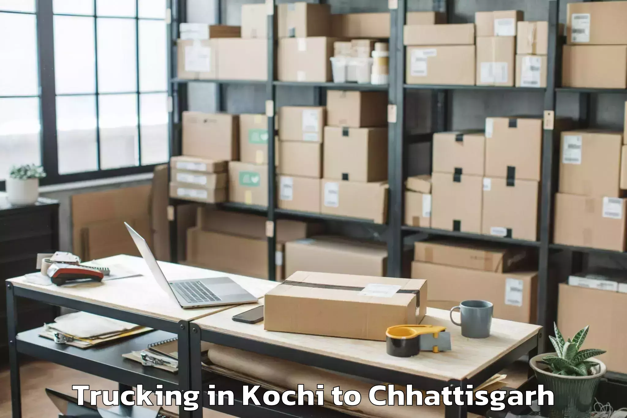 Affordable Kochi to Korba Trucking